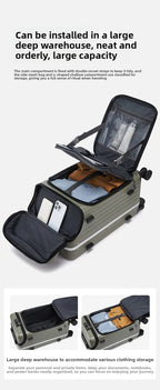 20" Multifunctional Front Opening Carry-on Luggage