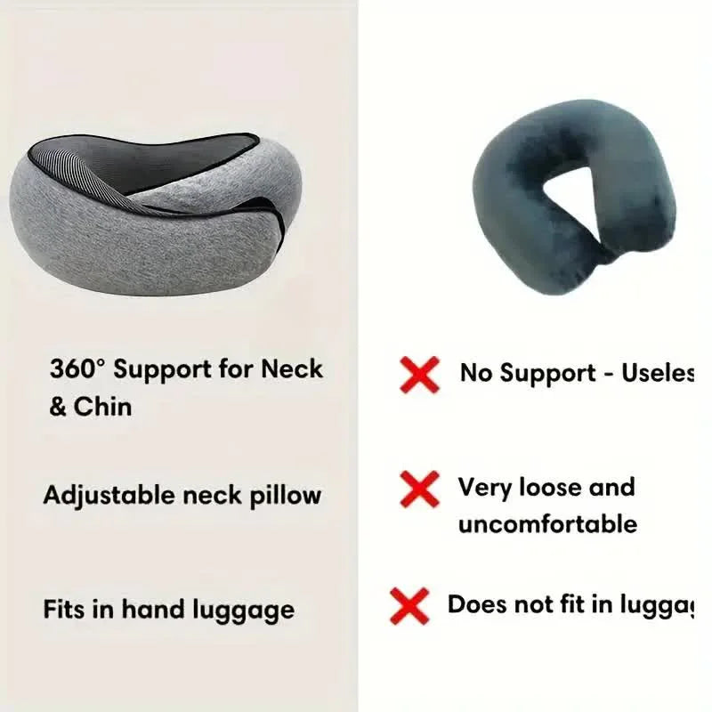CloudRest Memory Foam Travel Neck Pillow