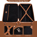 6-Piece Luggage Set with Double Spinner Wheels