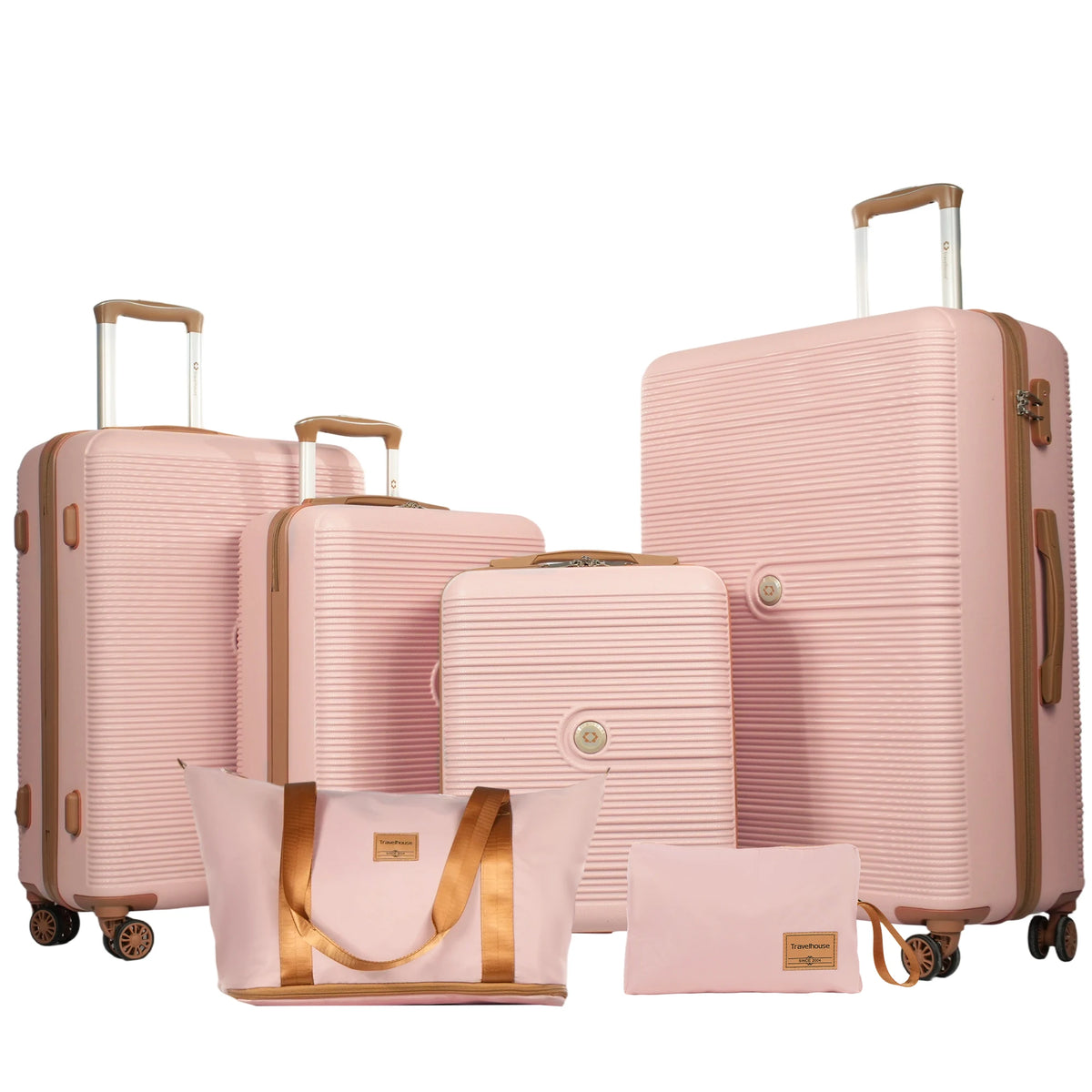 6-Piece Luggage Set with Double Spinner Wheels