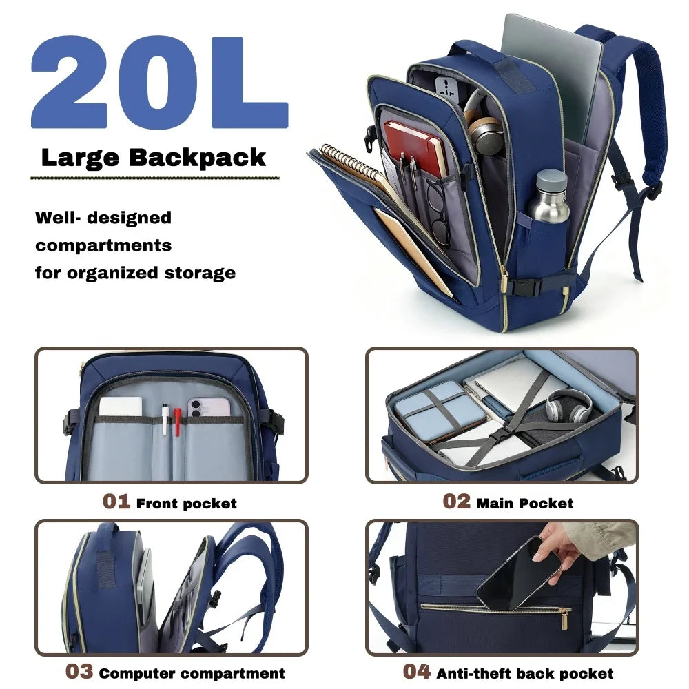 3Pcs Travel Luggage Set with Duffel & Wet-Dry Toiletry Bag