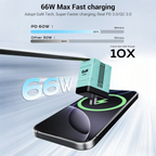 VoltGo GaN 45W Fast Wall Charger with Retractable Type-C Cable