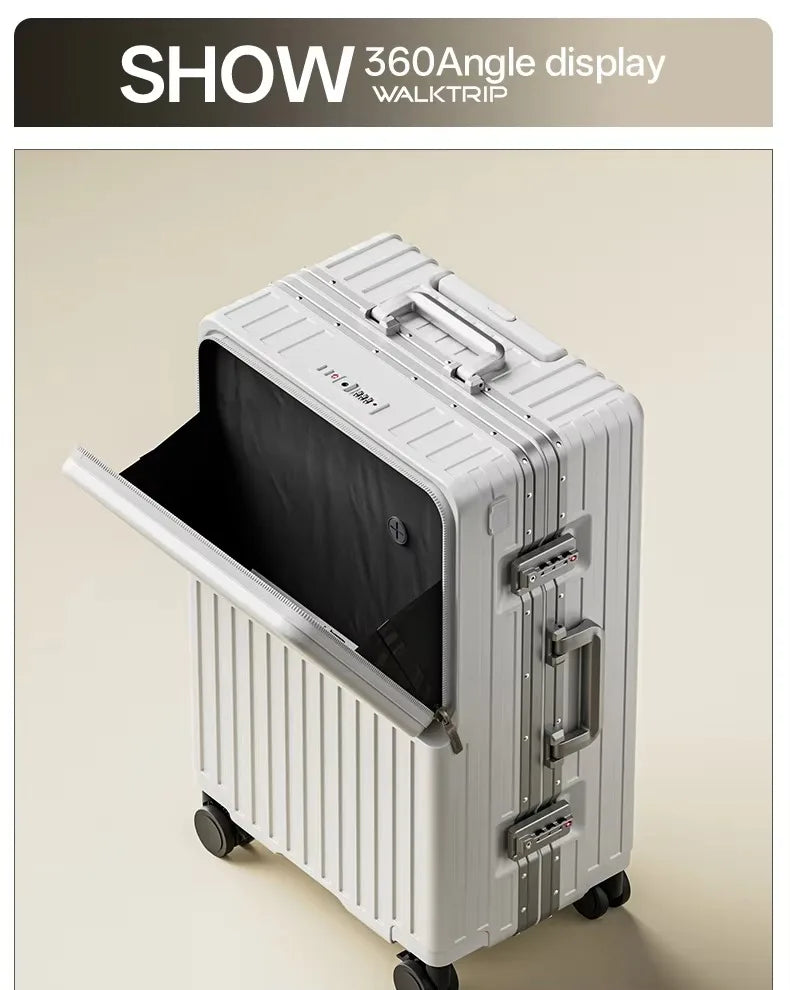 20/24/26" Front Opening Pocket Aluminum Frame Luggage