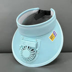 Fishing Cooling Fan Hat w/USB Rechargeable Battery