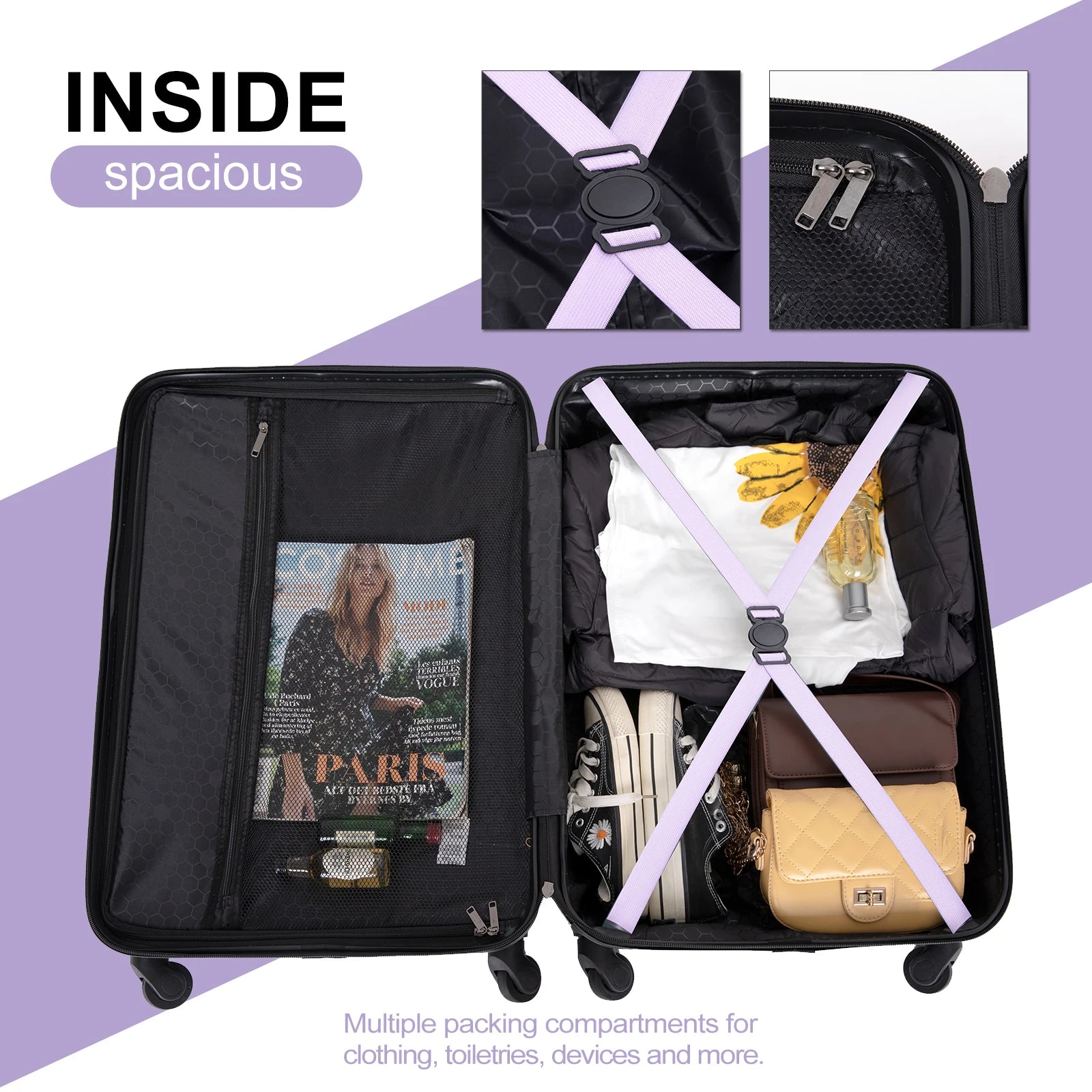 3pcs 20/24/28/Hardshell Luggage Set