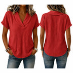 Women's Breathable Crinkle Cotton Linen Blouse