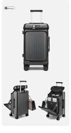 20" Multifunctional Front Opening Carry-on Luggage