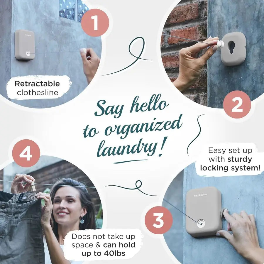 Retractable Indoor/Outdoor Clothesline