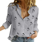 Women's Vintage Cotton Linen Blouse
