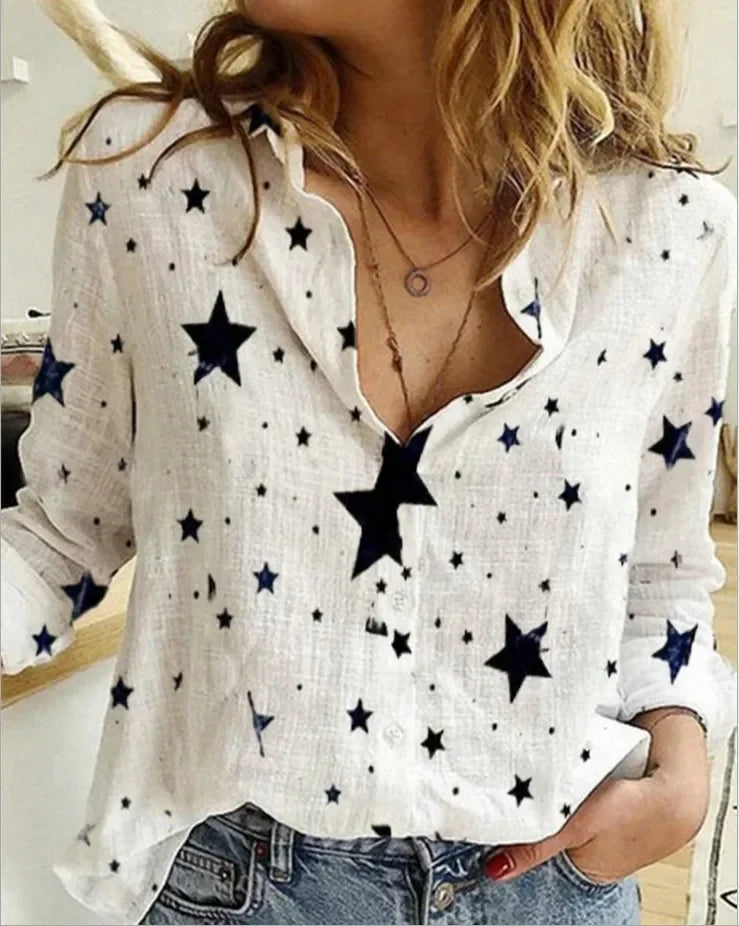 Women's Vintage Cotton Linen Blouse