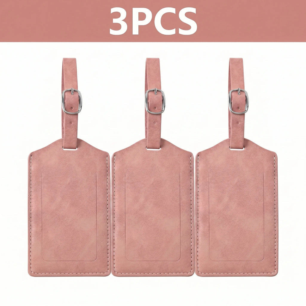 Wanderlust Leather Luggage Tags – Set of 3