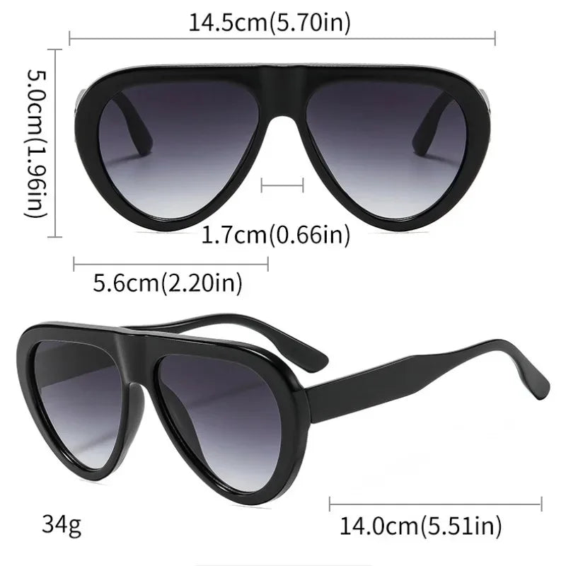 Vintage Oversized Oval Sunglasses
