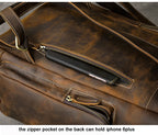 Vintage Crazy Horse Genuine Leather Hiking Backpack