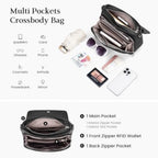 Genuine Leather RFID Crossbody Bag