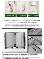 Stylish 20" Lightweight Carry-on w/Cup Holder