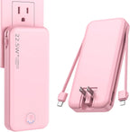 Portable Wall Charger w/Built-in Charging Cables