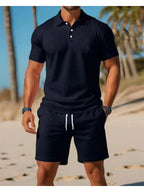Men's Fashionable Slim Fit Shorts Set