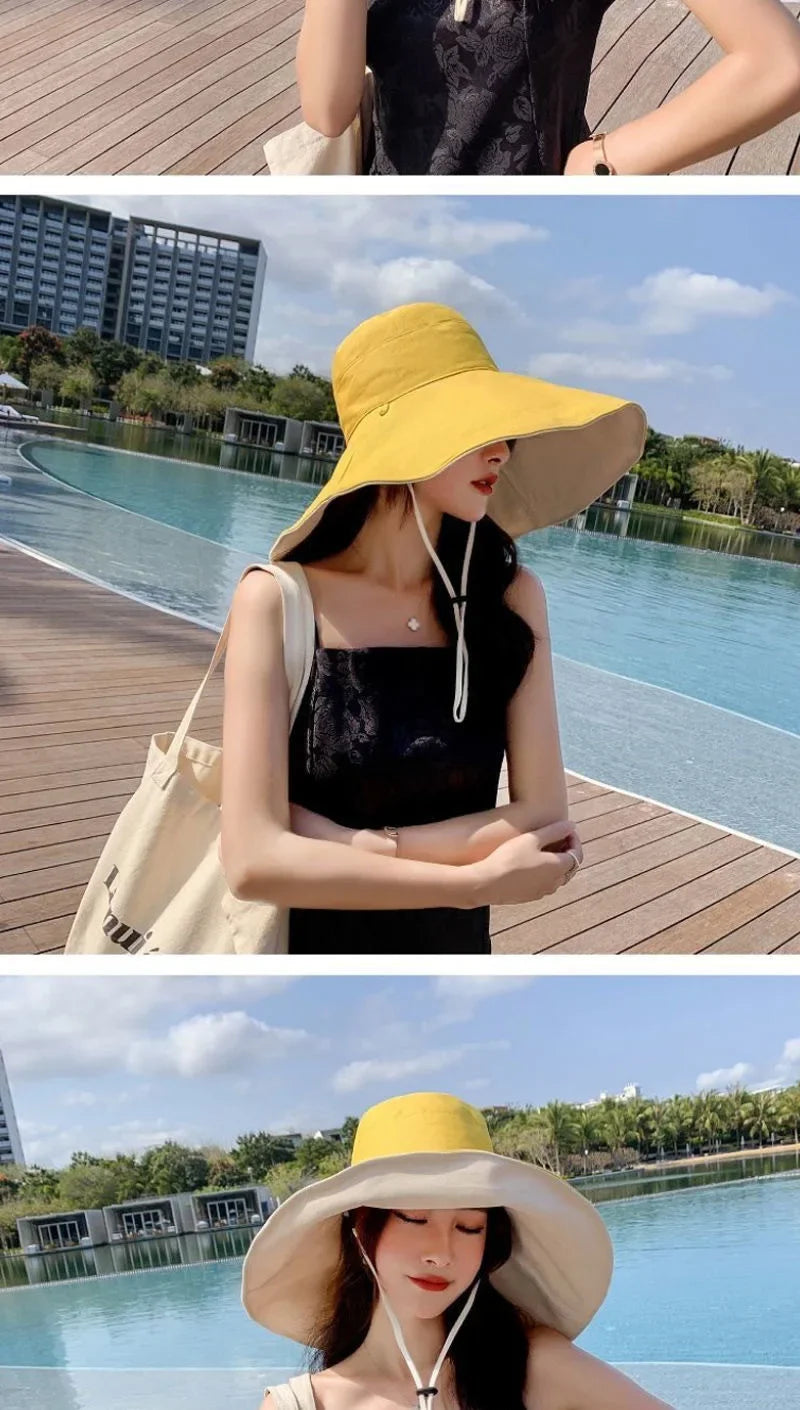 Wide Brim UPF 50+ Sun Hat Women Anti-UV