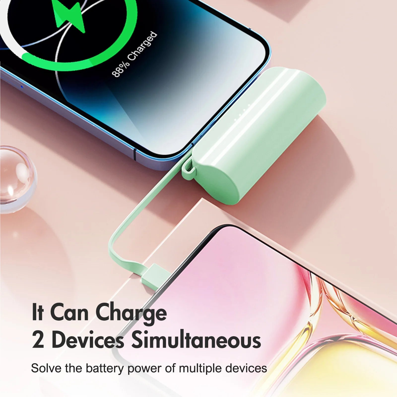 Mini Power Bank Dual USB-C Ports