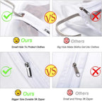 6 Sets Clear Plastic Garment Bags w/Zipper