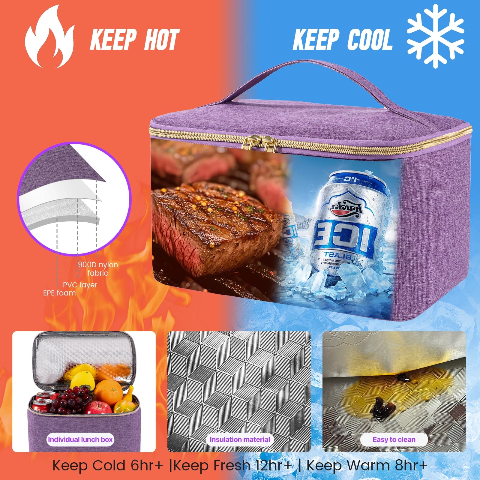 Insulated Multifunctional Cooler Travel Backpack