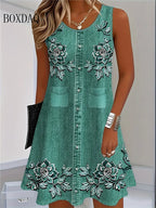 Women's Summer Sleeveless Bohemian Dress