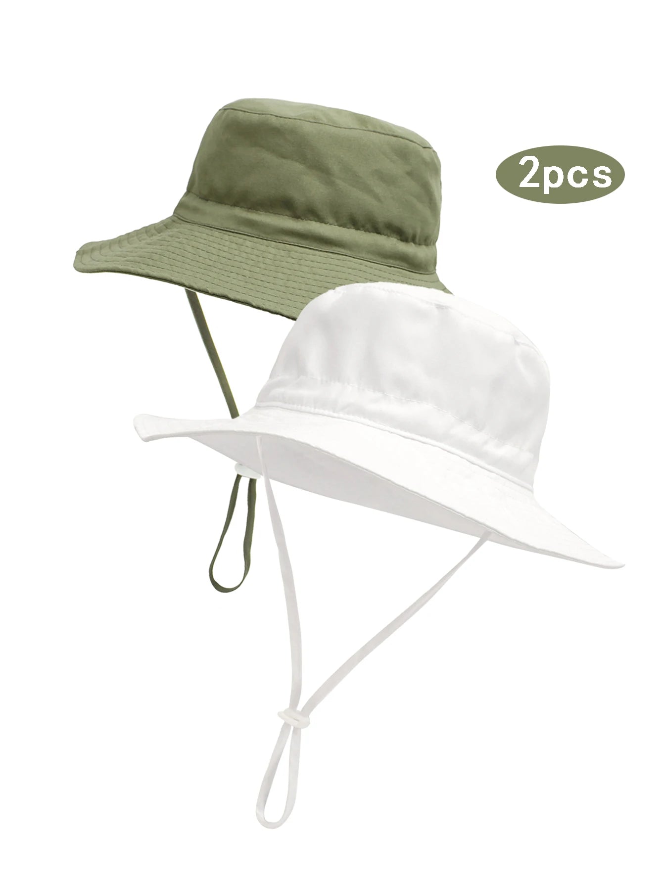 2pcs Children's Fisherman Sun Hat w/Large Brim