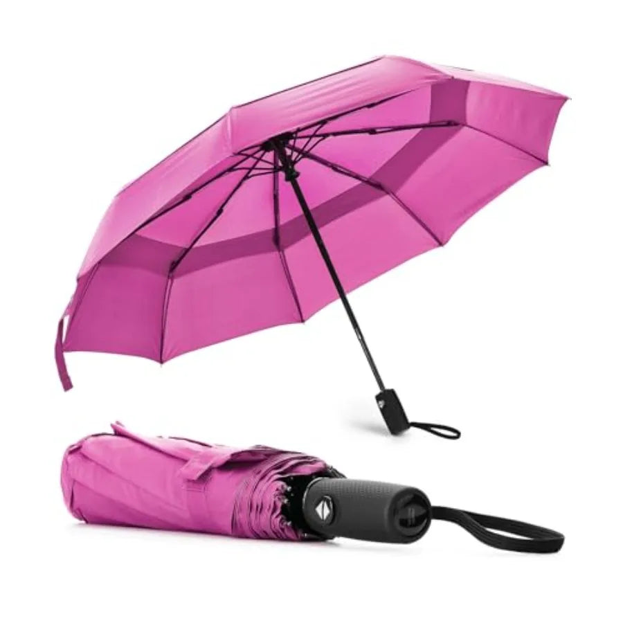 Compact Windproof Travel Umbrella – Auto Open/Close, Water-Resistant
