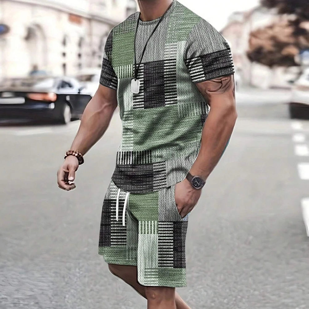 Men's Retro Cool Breathable Shorts Set