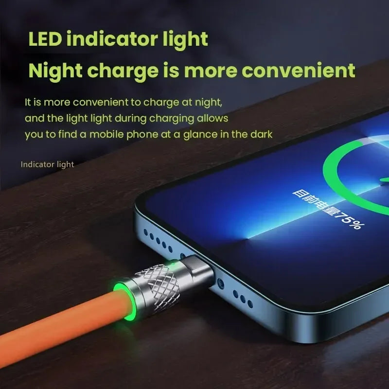 3 in 1 Micro USB iPhone Charging Cable 120W