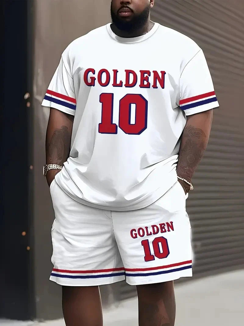 Men's Plus Size Basketball Shorts Set