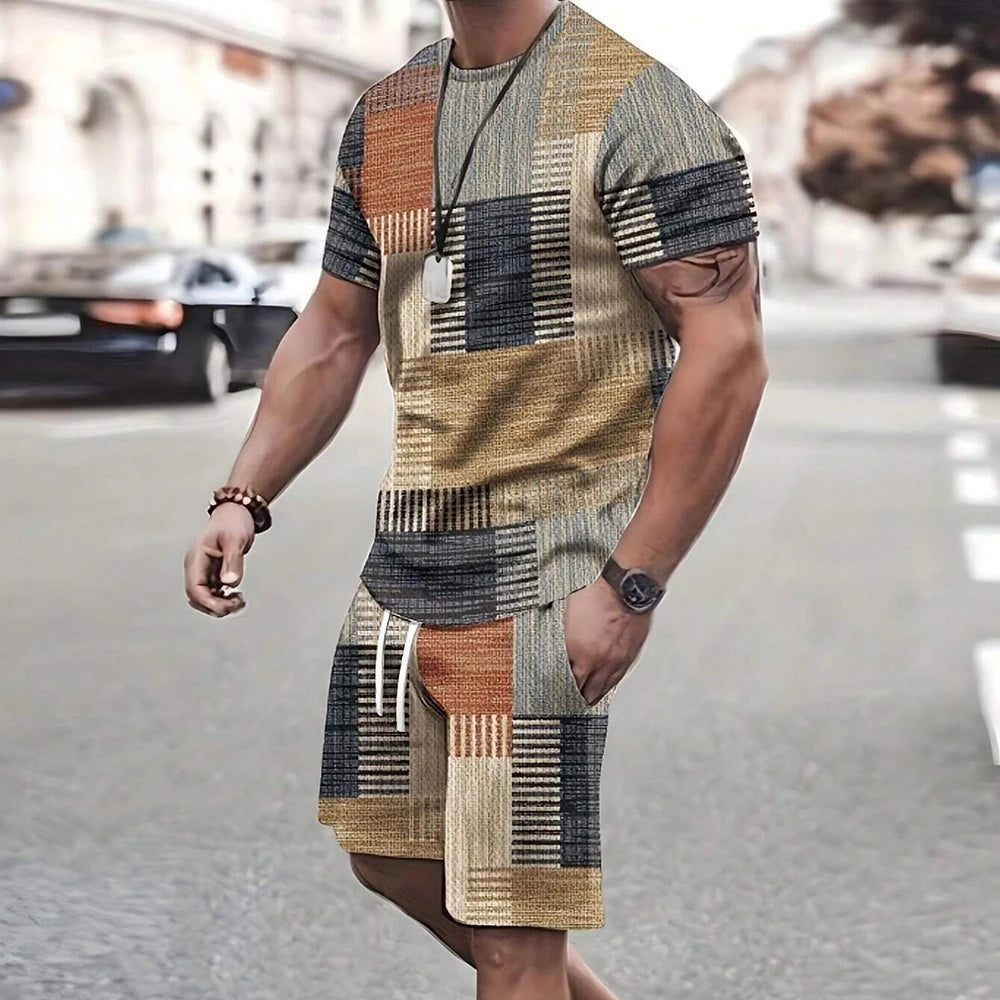 Men's Retro Cool Breathable Shorts Set
