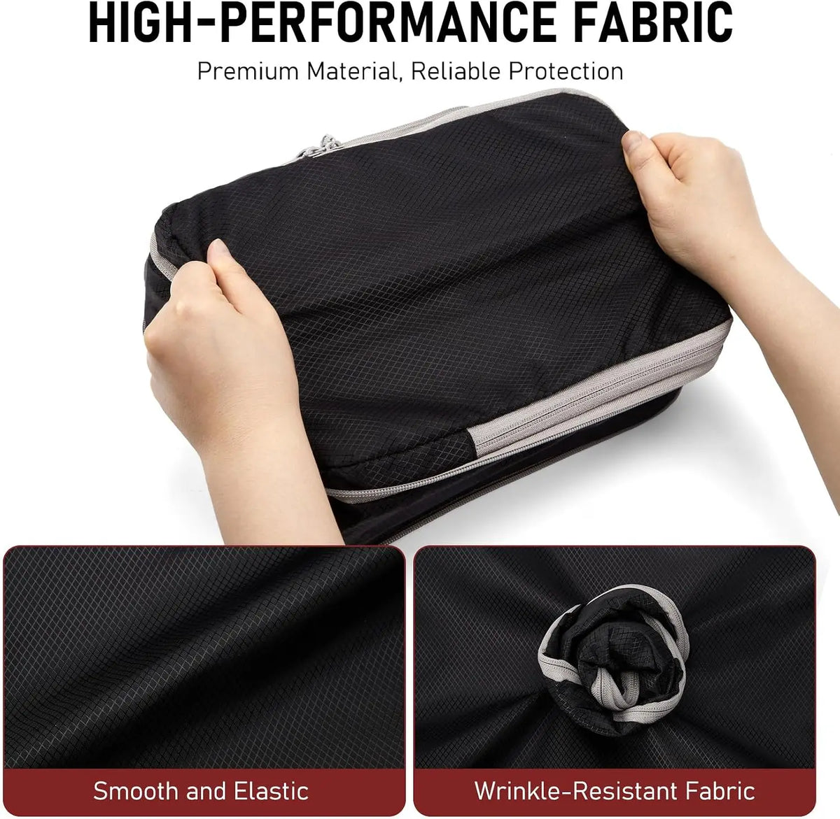 4Pcs Travel Compression Packing Cube Set