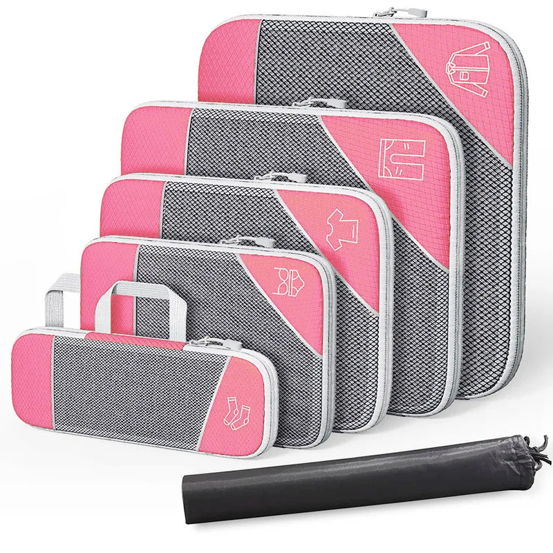 Travel Compression Storage Bag Set w/Shoe Bag