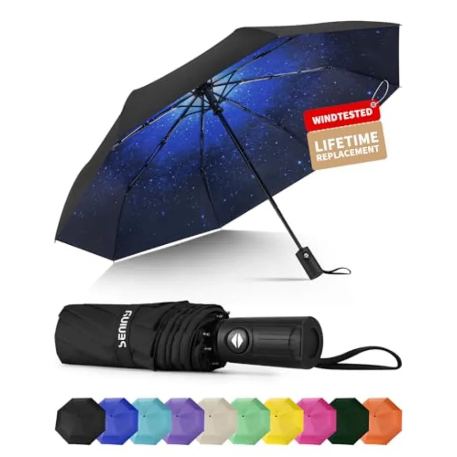 Automatic Windproof Travel Umbrella – 12 Colors