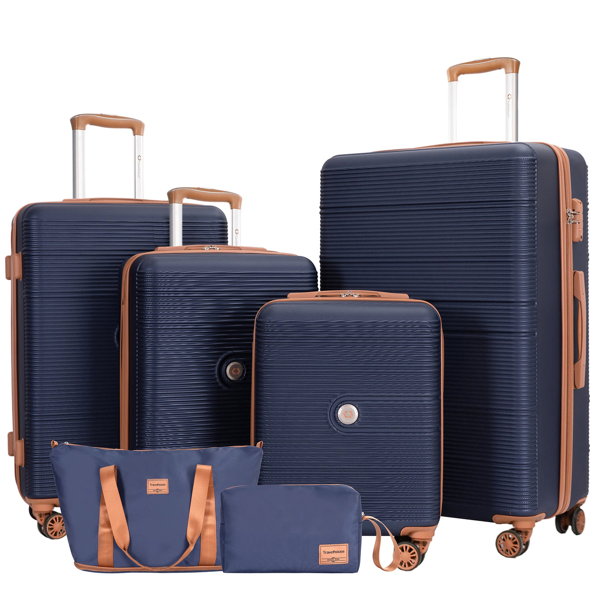 6-Piece Luggage Set with Double Spinner Wheels