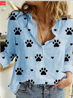 Women's Vintage Cotton Linen Blouse