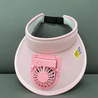Fishing Cooling Fan Hat w/USB Rechargeable Battery