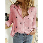 Women's Vintage Cotton Linen Blouse