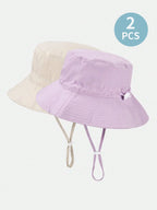2pcs Children's Fisherman Sun Hat w/Large Brim