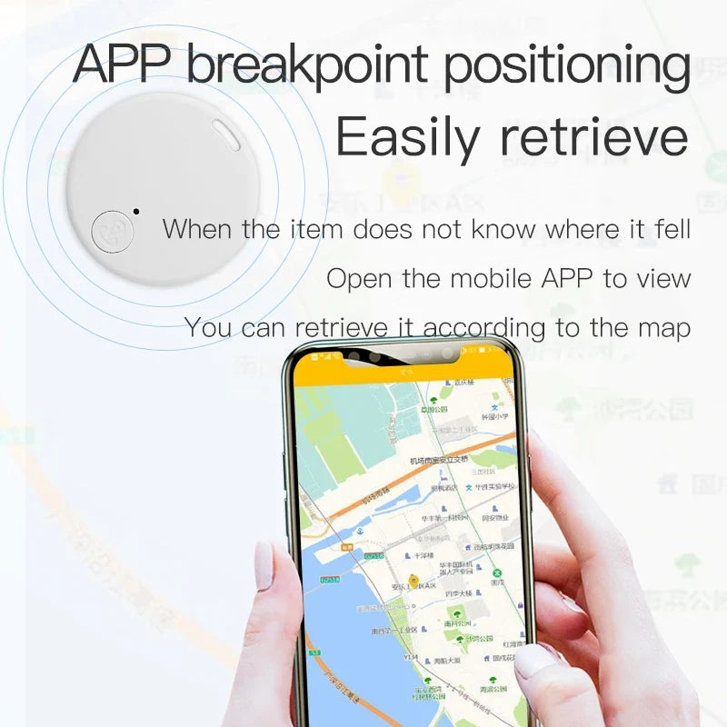 Bluetooth 5.0 GPS Tracker Tag – Anti-Lost Device for Luggage, Keys & More