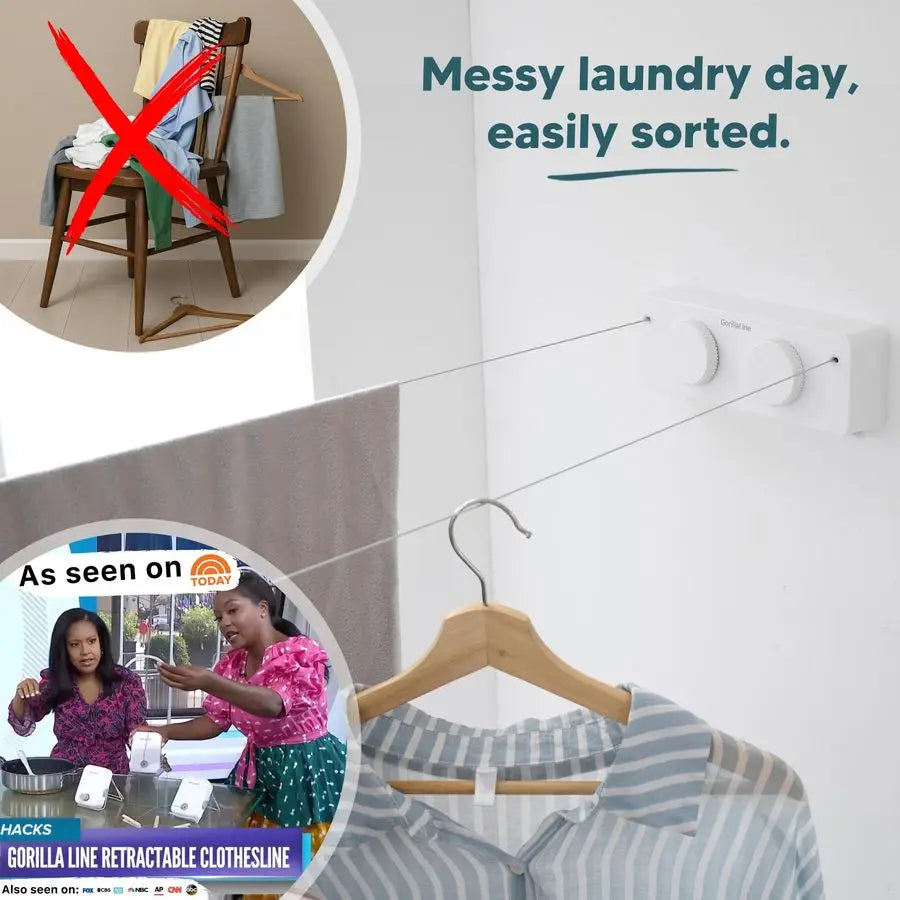 Laundry Retractable Indoor/Outdoor Clothesline