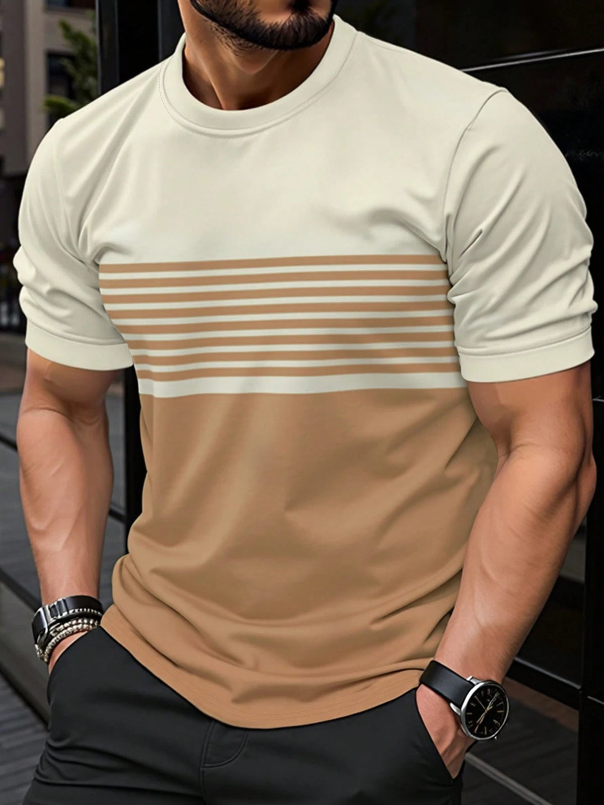 Men's Crew-neck Casual Short-sleeve Shirt
