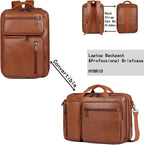 Leather Backpack – Convertible Work Carry