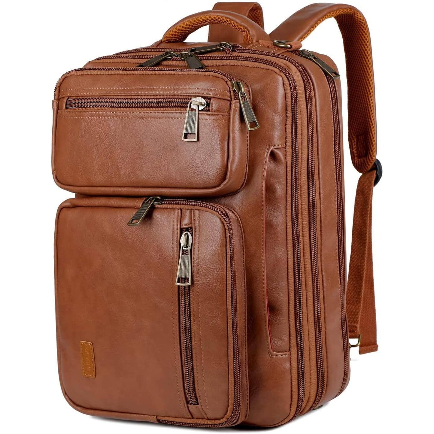 Men's Vegan Leather Backpack – Convertible Work Carry