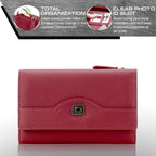 RFID Blocking Leather Trifold Wallet
