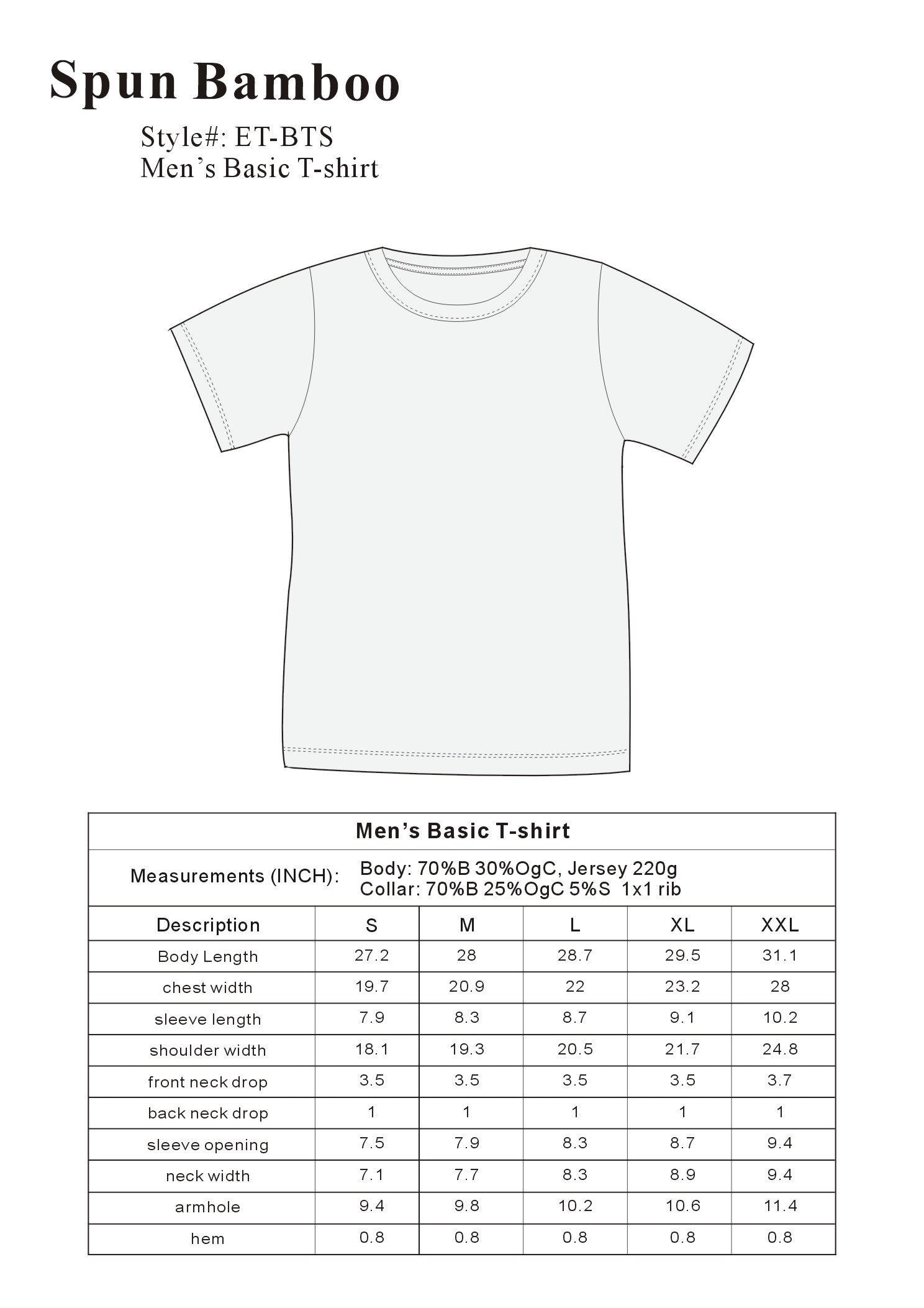 Bamboo Short Sleeve T-Shirt