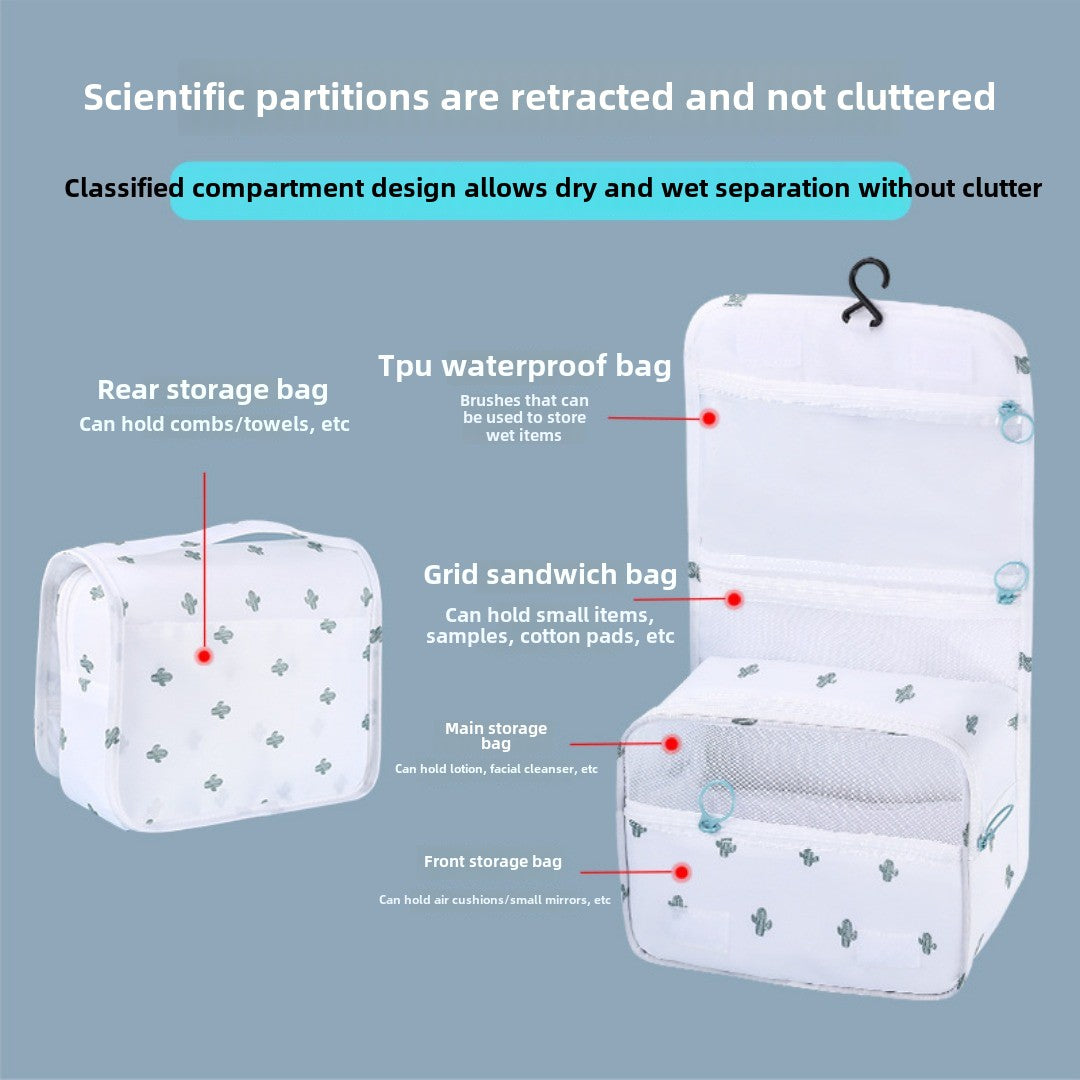 Wet and Dry Separation Hanging Toiletry Bag