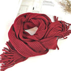 Soft Warm Wool Tassel Scarf
