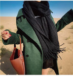 Soft Warm Wool Tassel Scarf